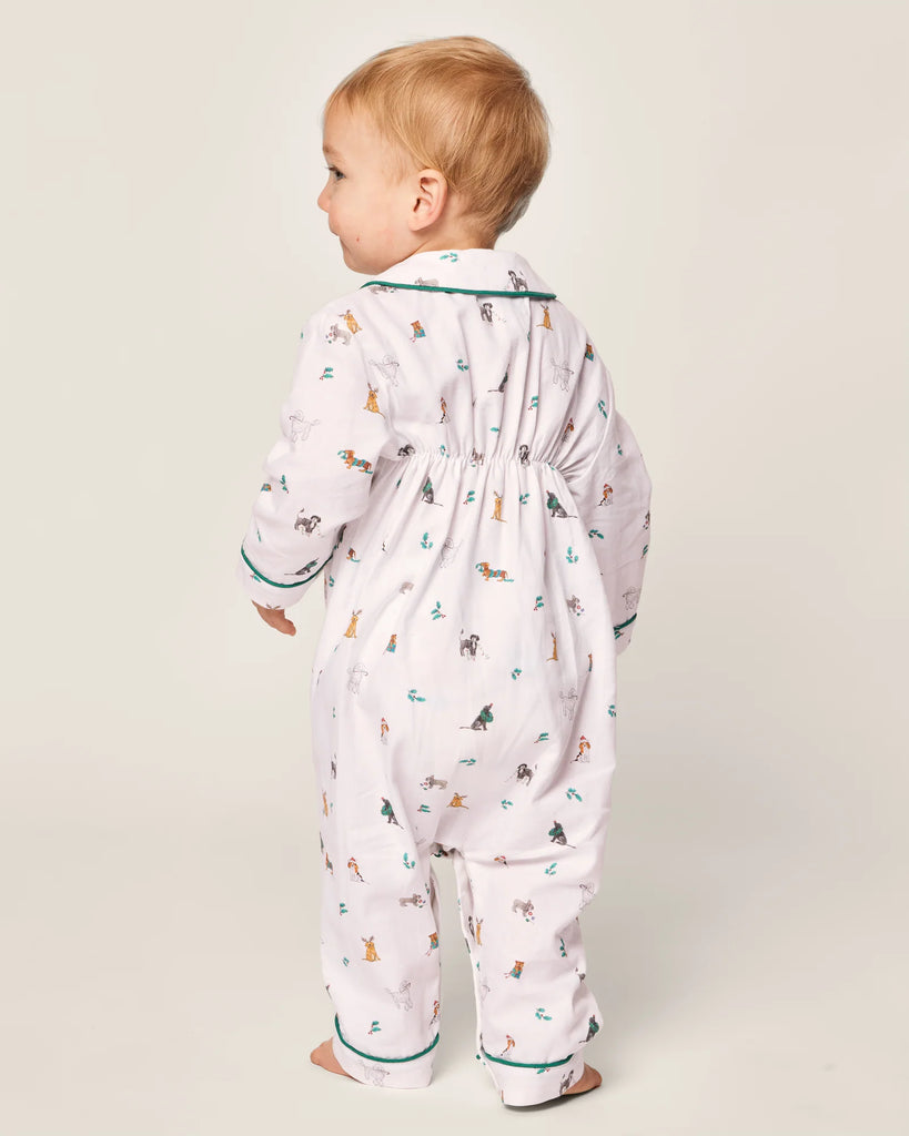 Baby's Twill Cambridge Romper in Jingle Paws