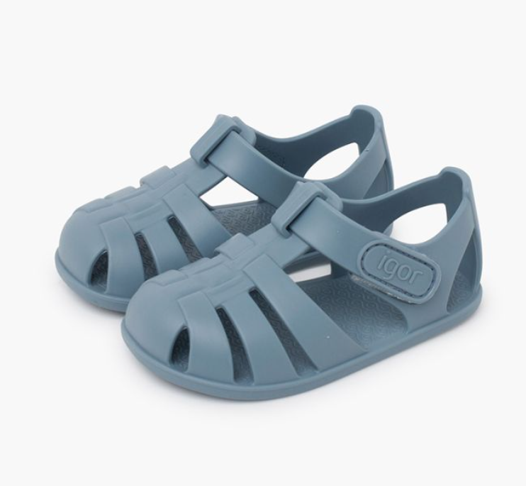 Nemo thin sole sandals with adhesive closure - Blue