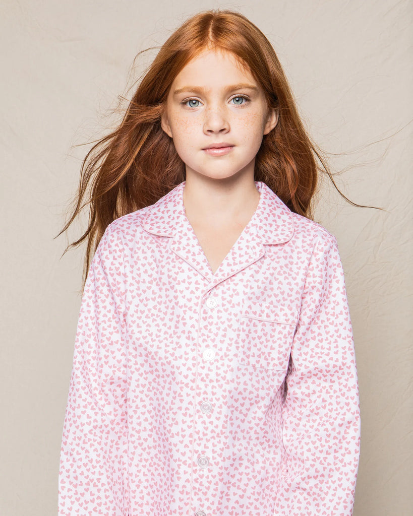 Kid's Twill Pajama Set in Sweethearts